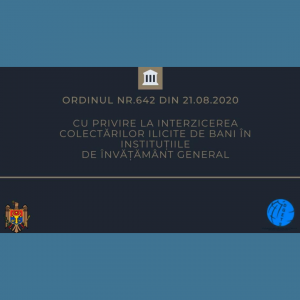 Interzicerea colectărilor ilicite de bani în instituțiile de învățământ general