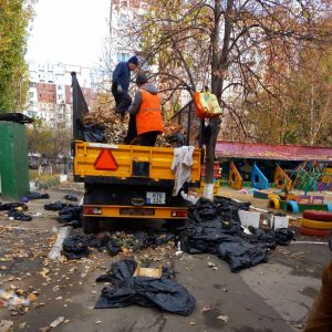 Campania de salubrizare de toamnă, evacuarea frunzișului de  pe teritoriul IET nr. 30, str. P. Zadnipru, 7/1!
