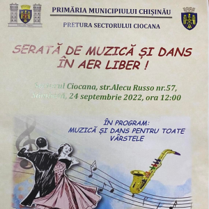 Invitația Primăriei municipiului Chișinău și a Preturii sec.Ciocana la concert